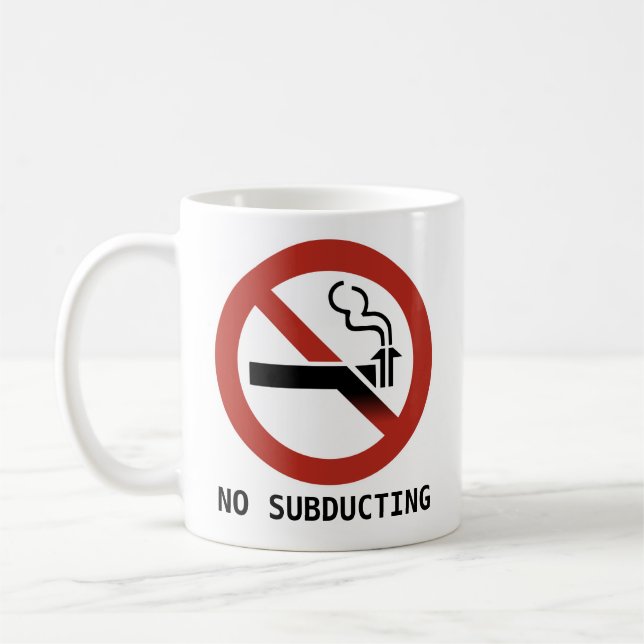 Mug Pas de Logo Subducting - Parodie de Géologie (Gauche)