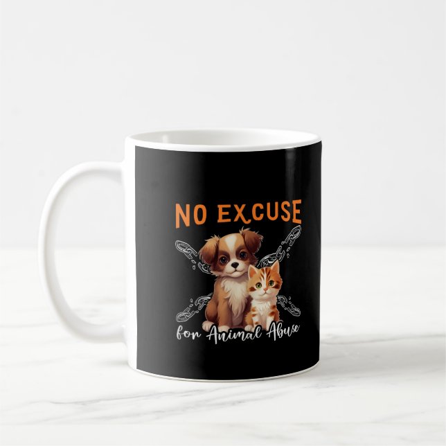 Mug Pas de mauvais traitements envers les animaux Droi (Gauche)