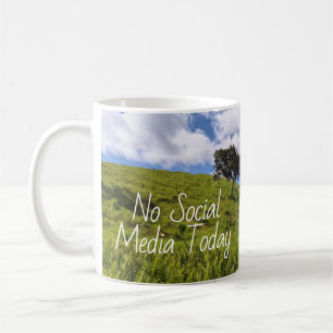 Mug Pas de médias sociaux aujourd'hui Photo de paysage