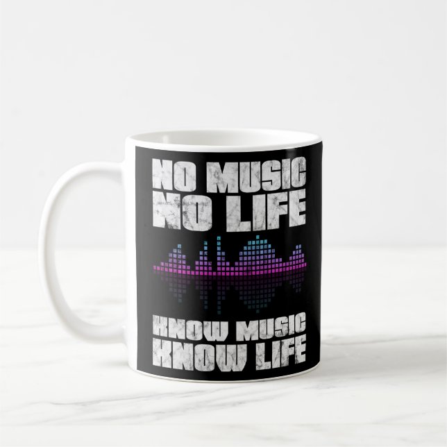 Mug Pas de musique Pas de disque de vie Jockey musicie (Gauche)
