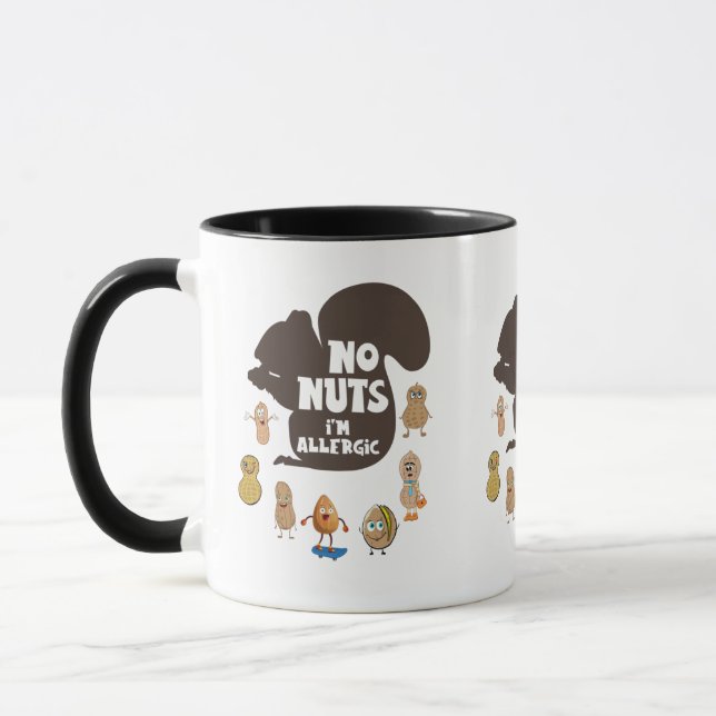 Mug Pas de noix Je suis Allergic Peanut Sensibilisatio (Gauche)