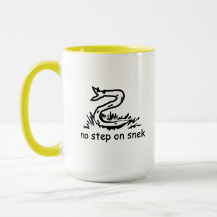 Mug Pas de pas sur les mèmes de serpent Gadsden parodi
