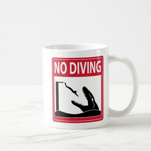 Mug Pas de plongée (Mosasaurus) (Droite)
