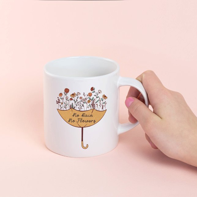 Mug Pas de pluie, pas de fleurs, parapluie Fleur sauva (Créateur téléchargé)
