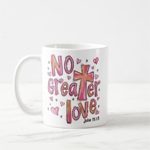 Mug Pas de plus grand amour Jésus Saint Valentin Noël