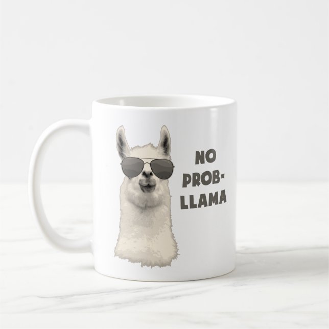 Mug Pas de problème Llama (Gauche)
