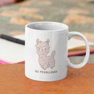 Mug Pas de problème Llama rose mignonne
