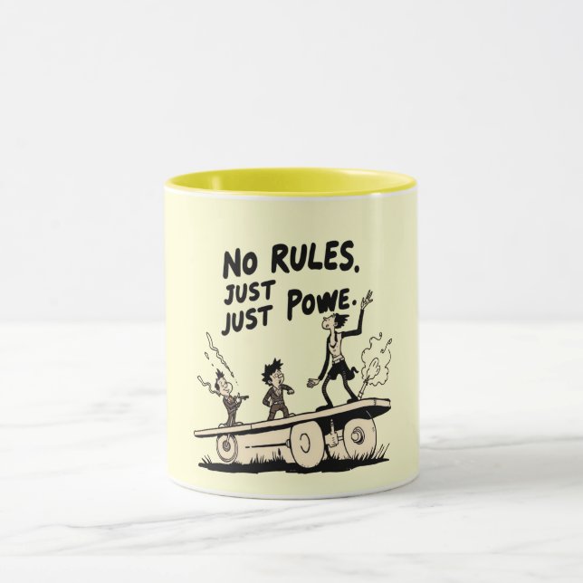 Mug Pas de règles, juste le pouvoir – Citations motiva (Centre)