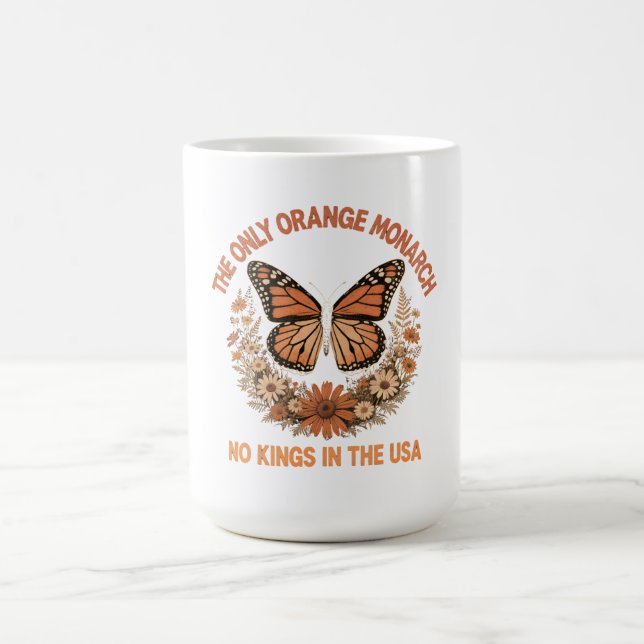 Mug « Pas de rois aux États-Unis » | Art papillon poli (Centre)
