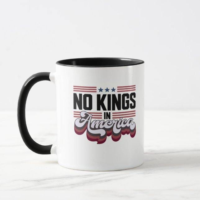 Mug Pas de rois en Amérique conception patriotique USA (Gauche)