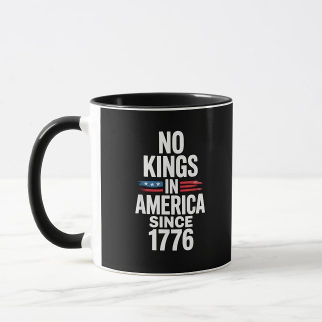 Mug Pas de rois en Amérique depuis 1776 Minimal Clean (Gauche)