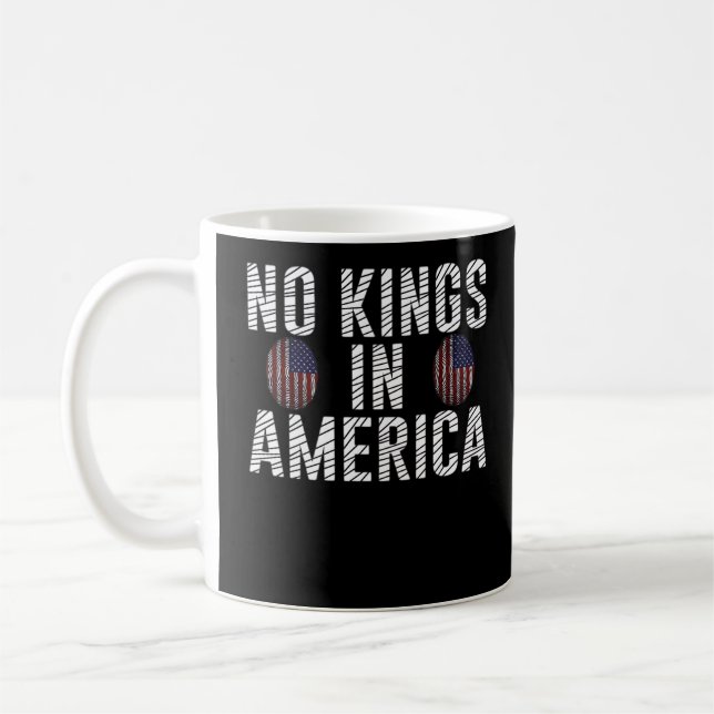Mug Pas de rois en Amérique Drapeau américain Empreint (Gauche)