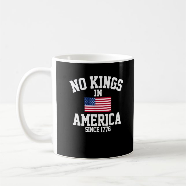 Mug Pas de rois en Amérique Drapeau USA Rétro Style Co (Gauche)