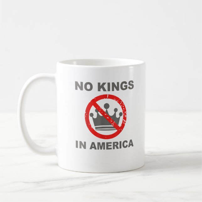 Mug Pas de rois en Amérique Patriotique Décontracté (Gauche)