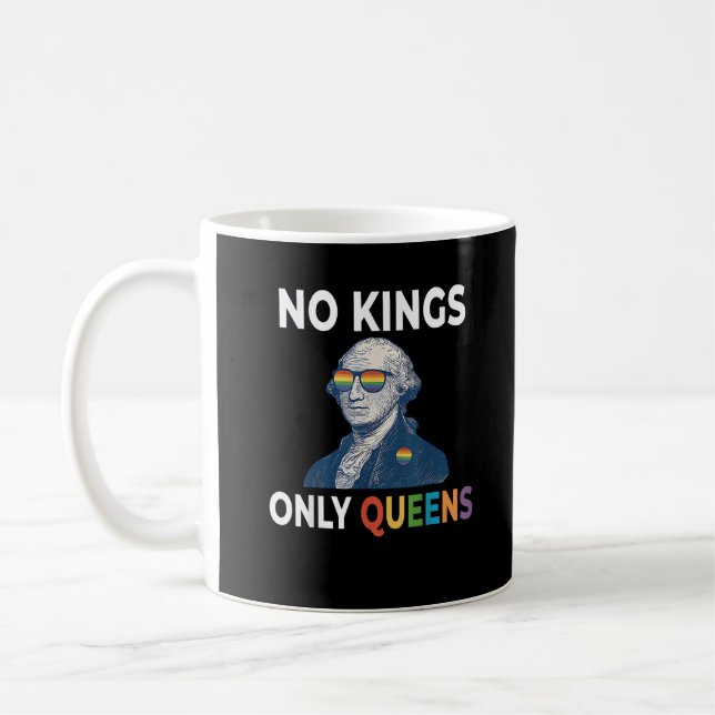 Mug Pas de rois en Amérique seulement des reines drôle (Gauche)