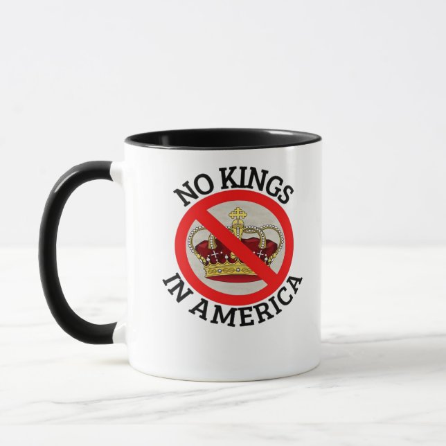 Mug Pas de rois en Amérique Style patriotique (Gauche)