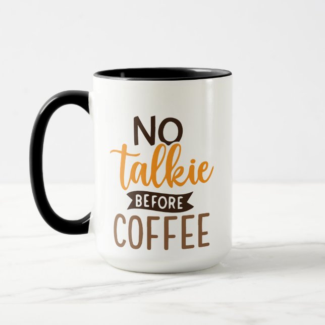 Mug Pas de tarte avant le café | Conception cadeau de  (Gauche)