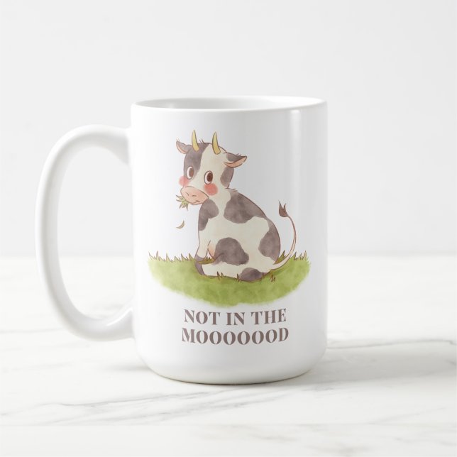 Mug Pas d'humeur – Conception de bébé vache mignonne | (Gauche)
