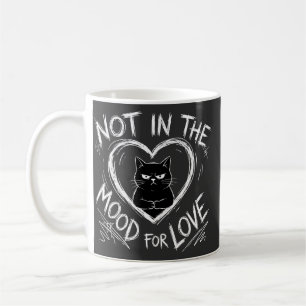 Mug Pas d'humeur pour l'amour Chat grincheux Sarcastiq