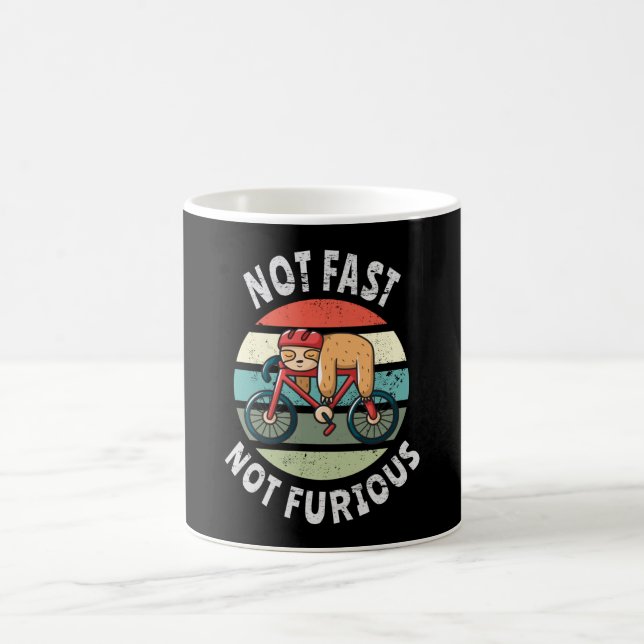 Mug Pas Fast Not Furious paresseux vélo de couchage (Centre)