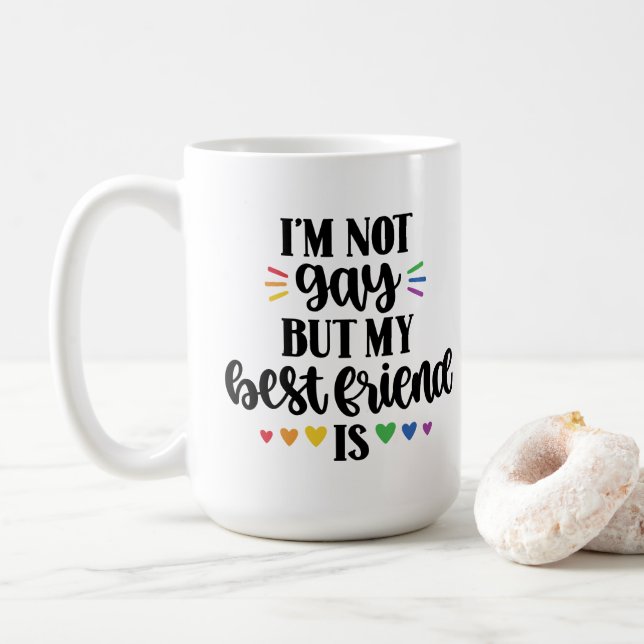 Mug Pas Gay Mon BFF est fière (Avec donut)