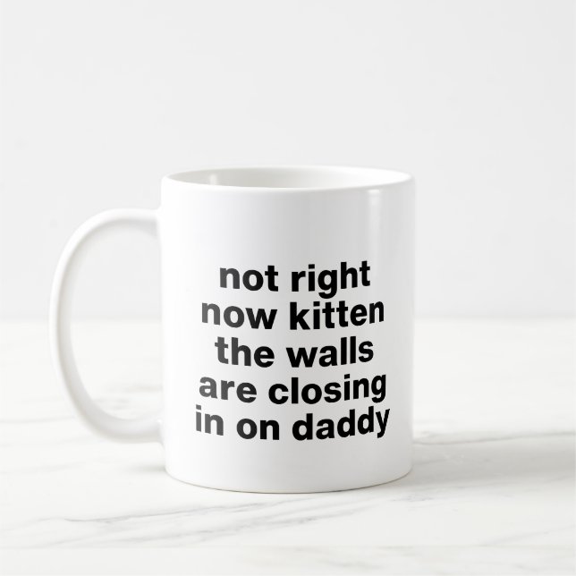Mug Pas juste pas chat drôle disant sarcastique (Gauche)