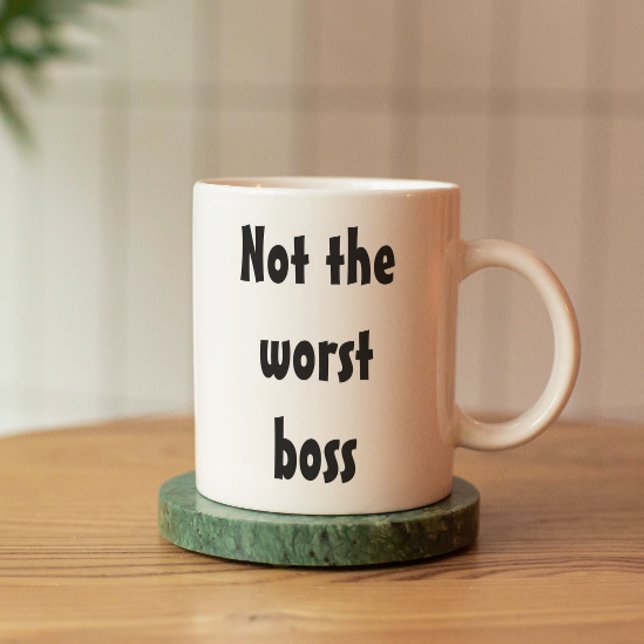 Mug Pas le pire patron Drôle employé de bureau cadeau (Créateur téléchargé)