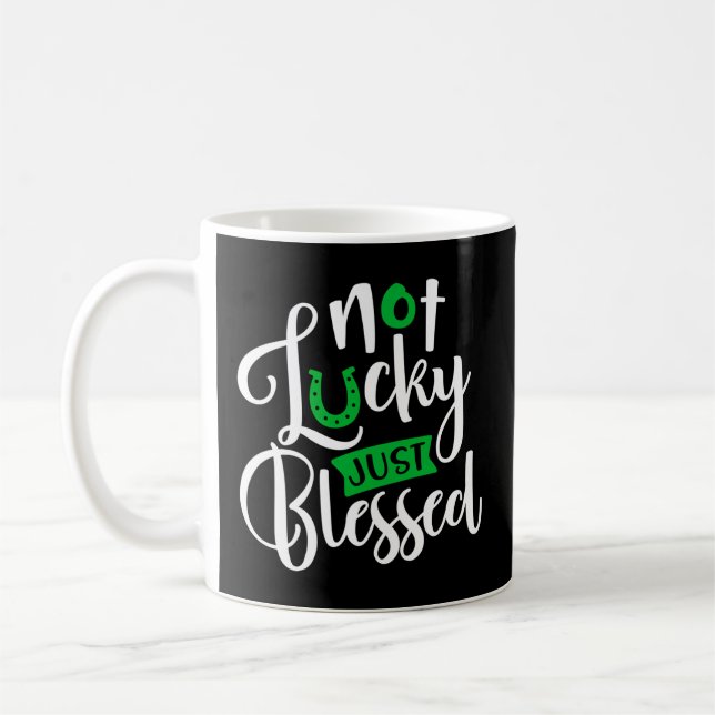 Mug Pas Lucky Juste Bienheureux Clover Shamrock St Pat (Gauche)