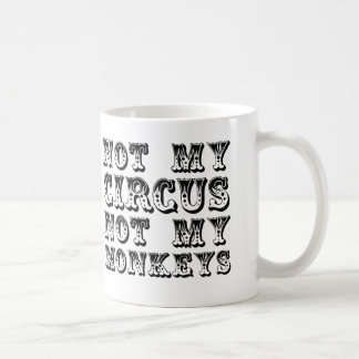 Mug Pas mon cirque, pas mes singes — noir