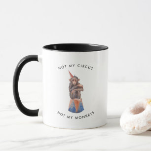 Mug Pas mon Cirque Pas mes Singes   Singe à l'aquarell
