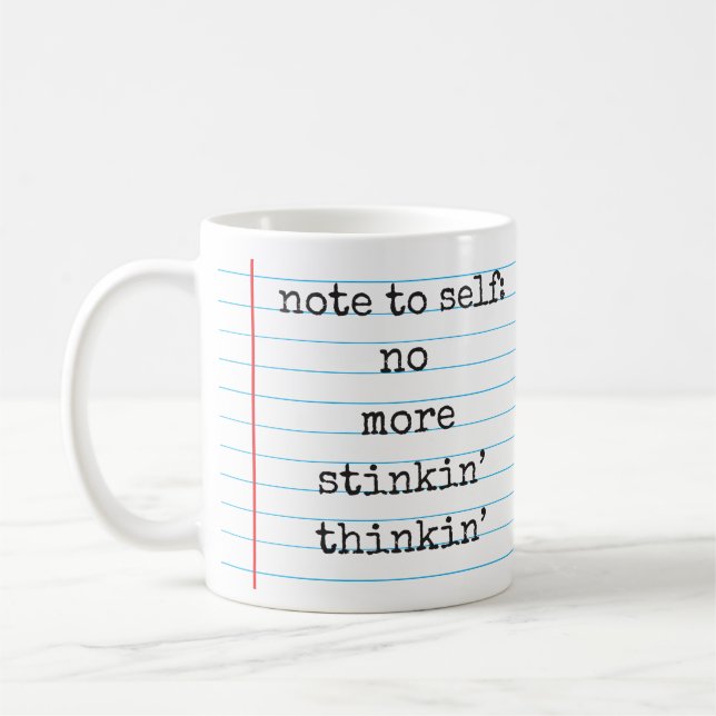 Mug Pas plus affirmation positive de Stinkin de' (Gauche)