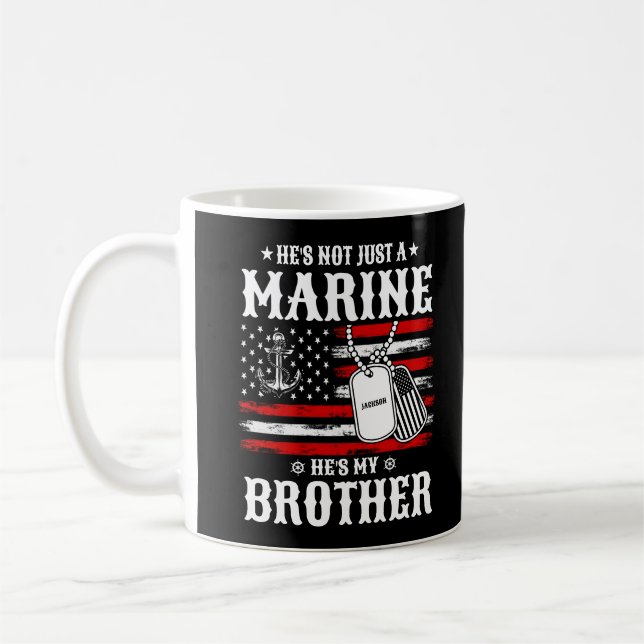 Mug Pas seulement un Marine, c'est mon frère Patriotiq (Gauche)