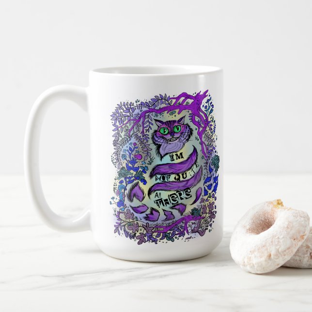 Mug Pas Tout À Fait Là, Crazy Cat (Avec donut)