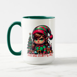 Mug Pas très joyeux elf de Noël   Funny Personnalisé