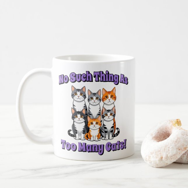 Mug Pas trop de chats ! (Avec donut)