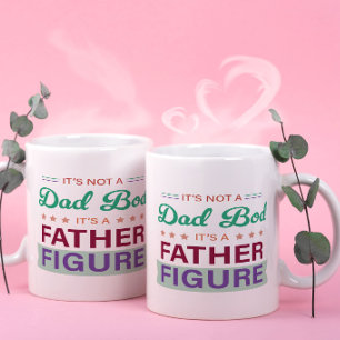 Mug Pas un papa Bod, C'est un père Figure Typographie 