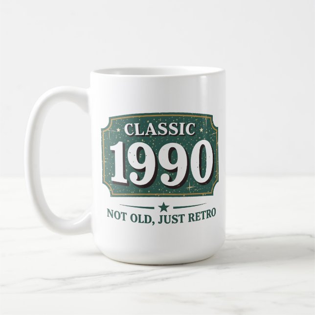 Mug Pas vieux, juste rétro vintage 90 (Gauche)