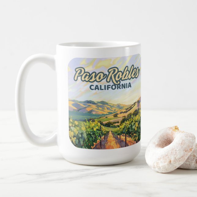 Mug Paso Robles California Vineyard Côte Centrale (Avec donut)