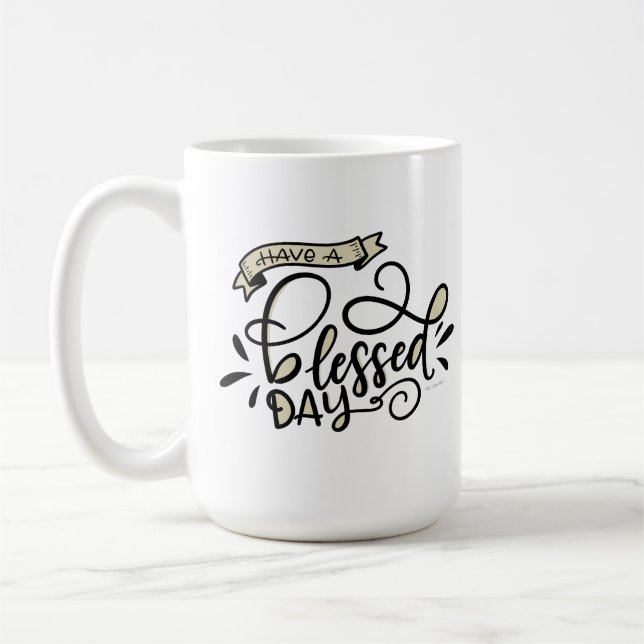Mug Passez une bonne journée, à la main (Gauche)