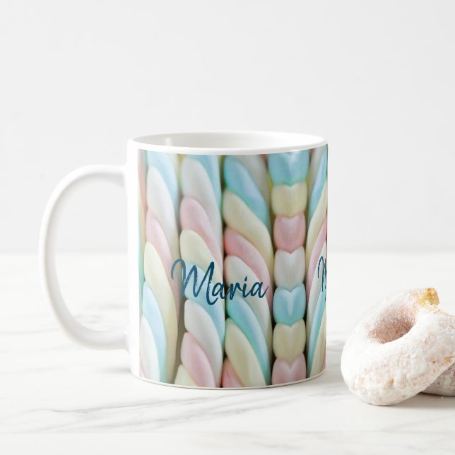 Mug Pastel à Rayures (Avec donut)