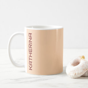 Mug Pastel Apricot couleur solide personnalisée