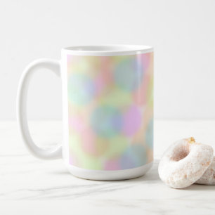 Mug Pastel arc-en-ciel coloré Motif circulaire géométr