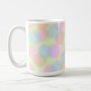 Mug Pastel arc-en-ciel coloré Motif circulaire géométr