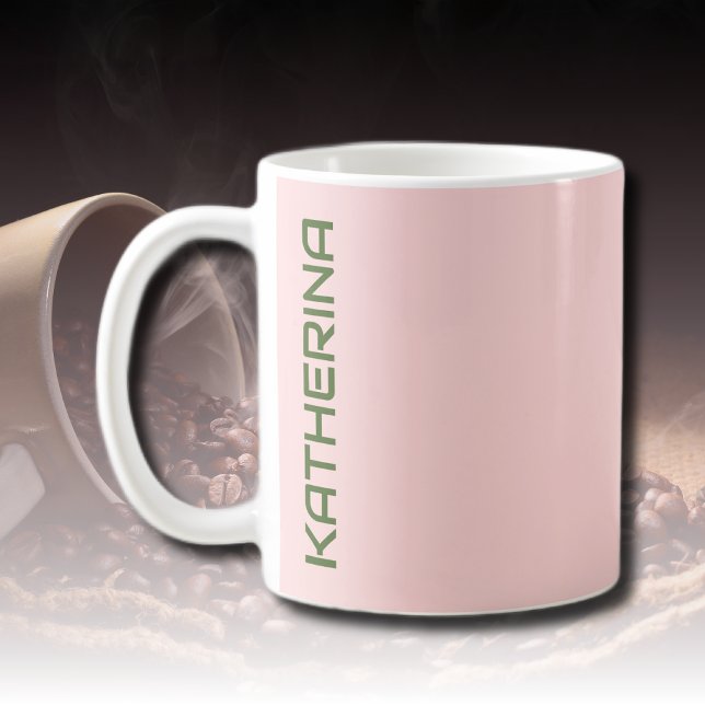 Mug Pastel Blush couleur solide personnalisée (Créateur téléchargé)