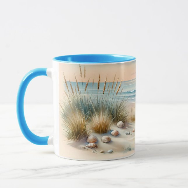 Mug Pastel Coastal Dunes Watercolor (Gauche)