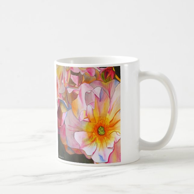 Mug Pastel Cornelia Rose aquarelle peinture (Droite)