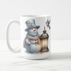 MUG PASTEL CUL HIVER NEIGE & LANTERN & OISEAU