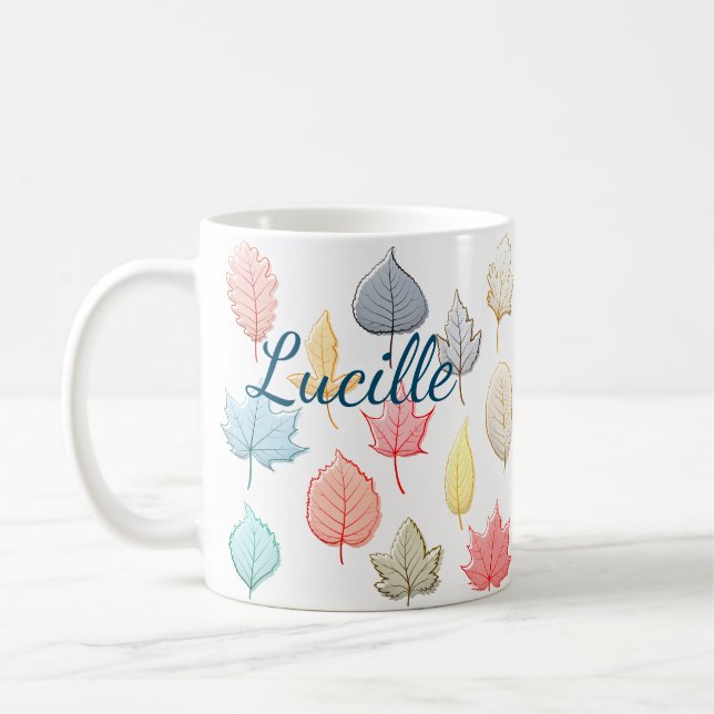 Mug Pastel Feuilles (Gauche)