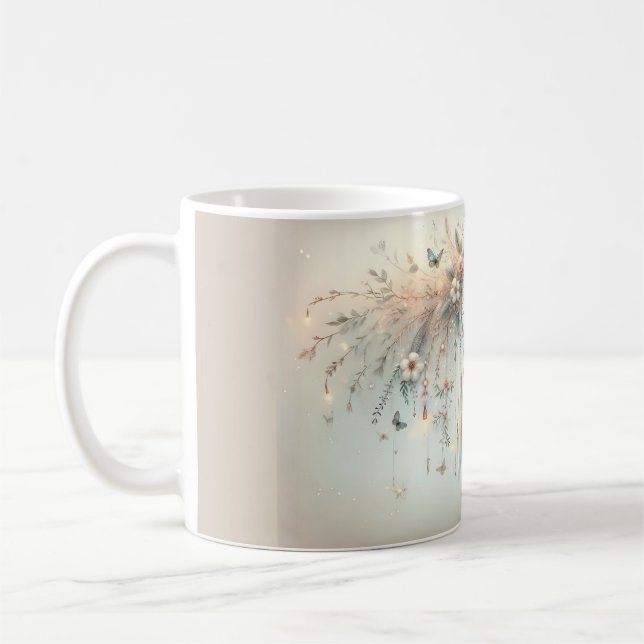 Mug Pastel Floral Butterfly Dreamcatcher (Gauche)