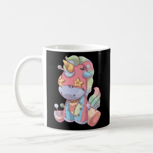 Mug Pastel Goth Anime Kawaii Unicorn Voodoo Dol Déplai (Gauche)